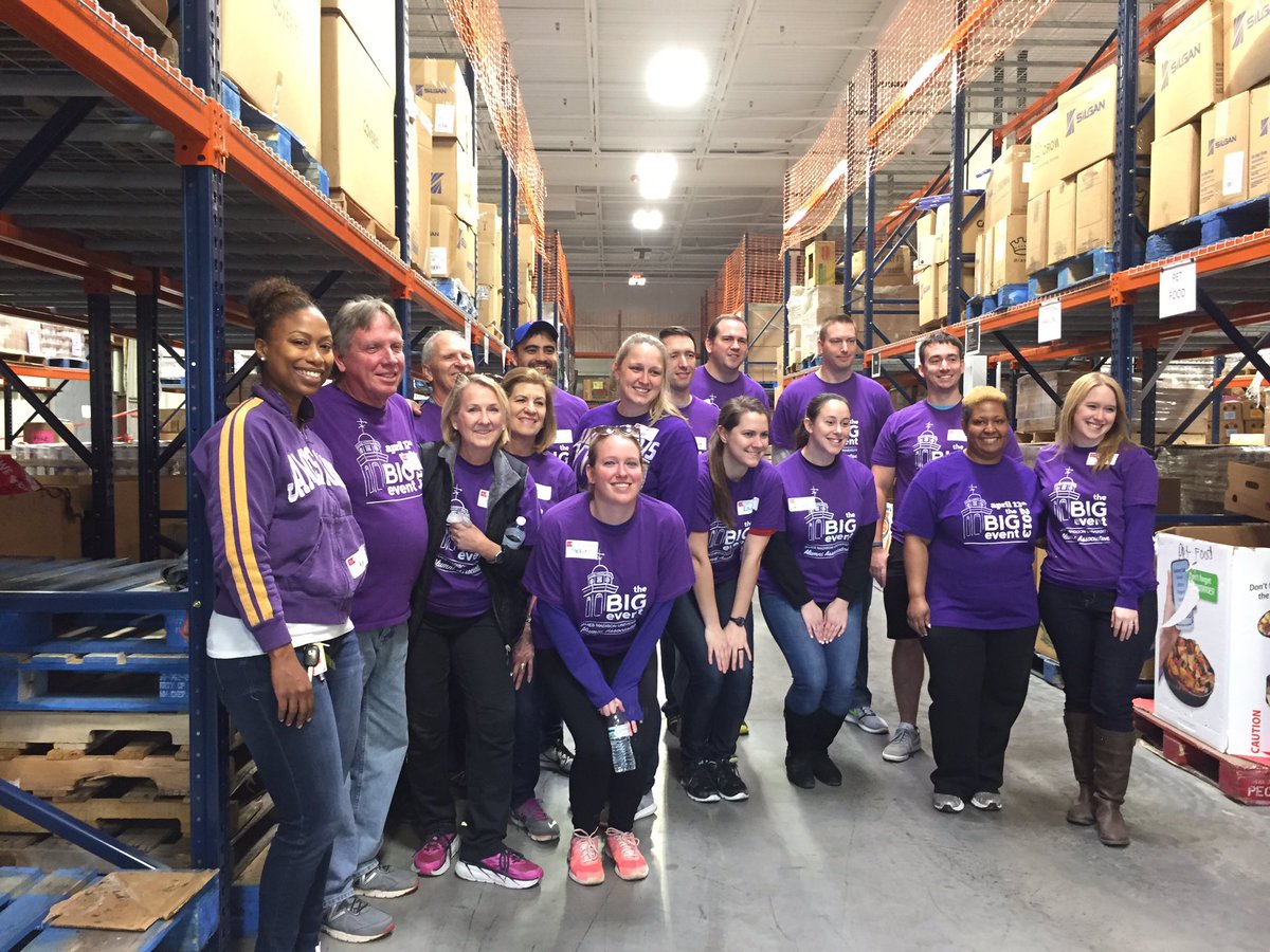cltdukes's tweet photo. After a couple hours of sorting boxes of donations @FoodBankonthego! #JMUBigEvent https://t.co/VK825aaRuq