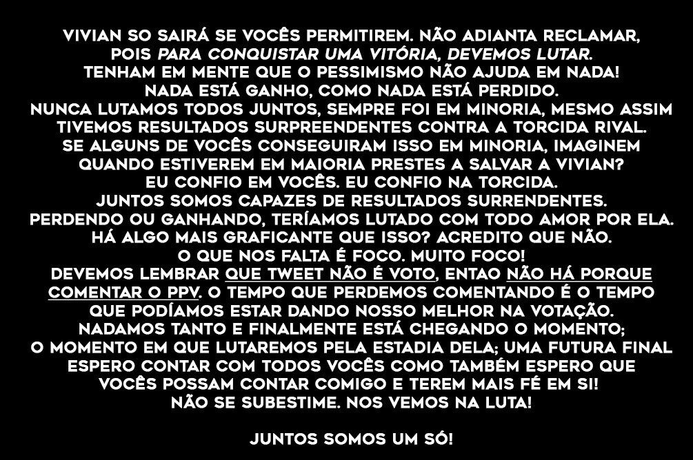 Richardisoon's tweet photo. Leiam e repassem #BBB17 #FicaVivian https://t.co/I6950Bkd8J