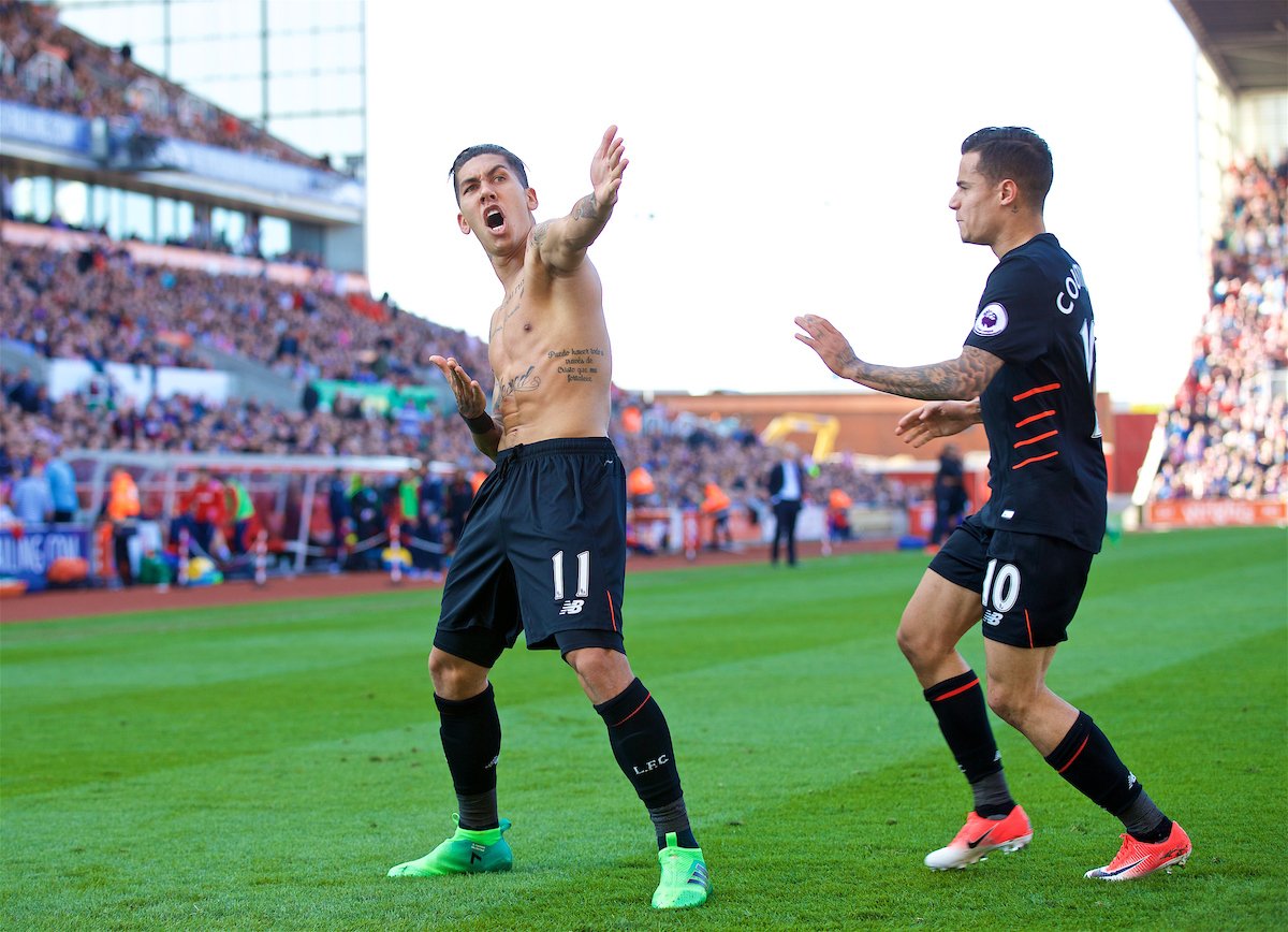 LFC's tweet photo. We should note... Roberto Firmino did pick up a yellow card for his celebration.

[1-2] #LFC https://t.co/dXvlzPm8dF