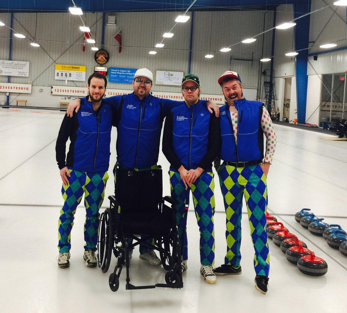 Josh_Bartimaeus's tweet photo. @BartimaeusRehab showing off our curling skills at the @bclawyers Curling Bonspiel #bestdressed https://t.co/VNX5WwZ549
