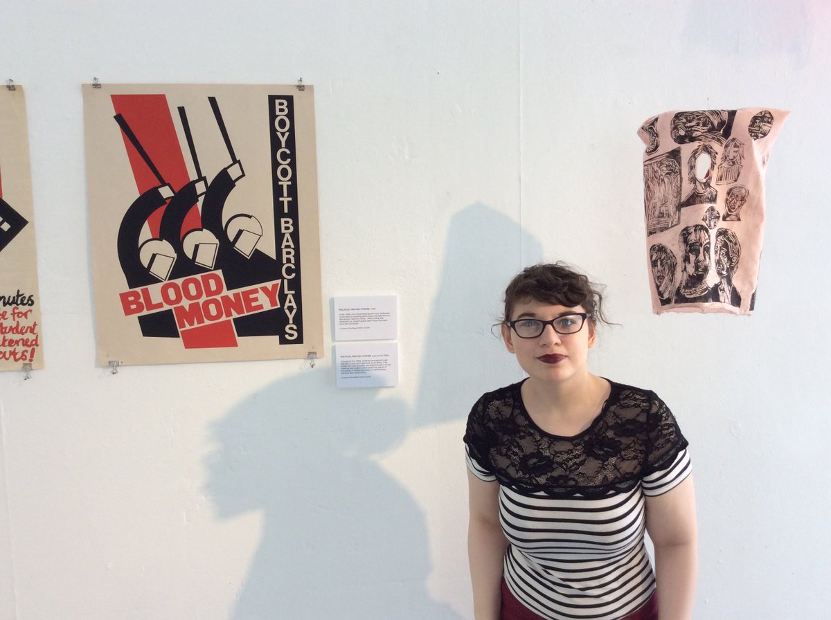 Louise's research on this 'Boycott Barclays' poster uncovered students united in protest against Barclays' presence in S. African Apartheid