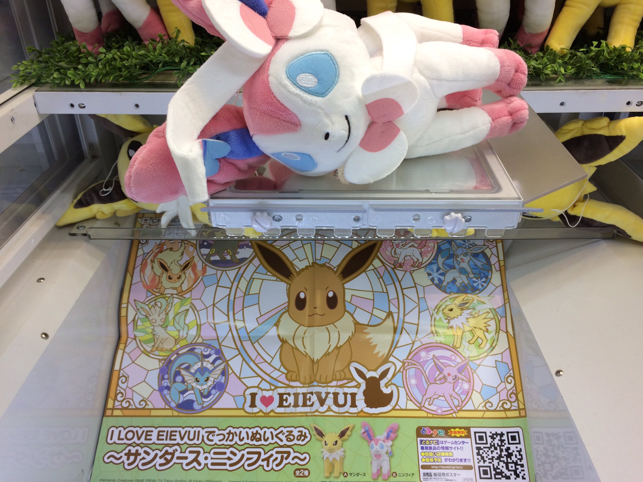 Mecha天保山店 Ar Twitter 新作プライズ入荷 ポケモンサン ムーンからi Love Eievuiシリーズでっかいぬいぐるみ 今話題の進化系サンダースとニンフィアが登場 このかわいさ早く伝えたい ゲームセンター プライズ Ufoキャッチャー ポケモン サンダース