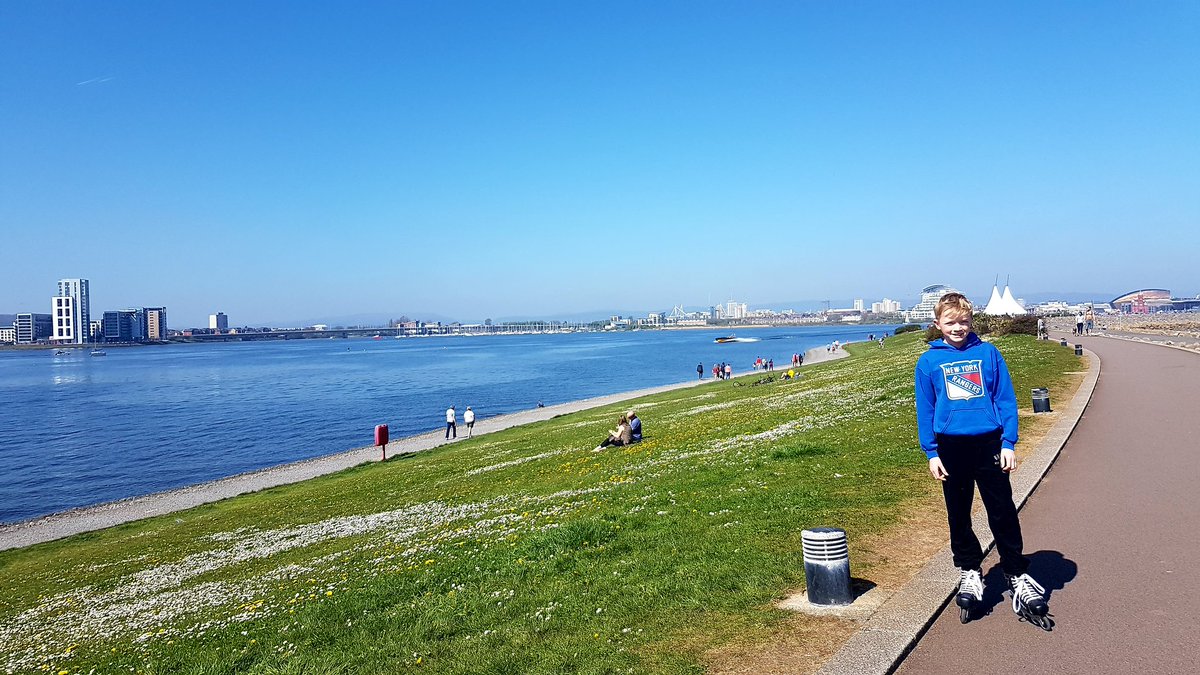 SilverwoodVS's tweet photo. Beautiful day for a lovely 4 mile walk/rollerblade around the lovely Cardiff Bay.  #sunsoutfrecklesout #nofilter #alltheblues https://t.co/tC9fXHWxzx