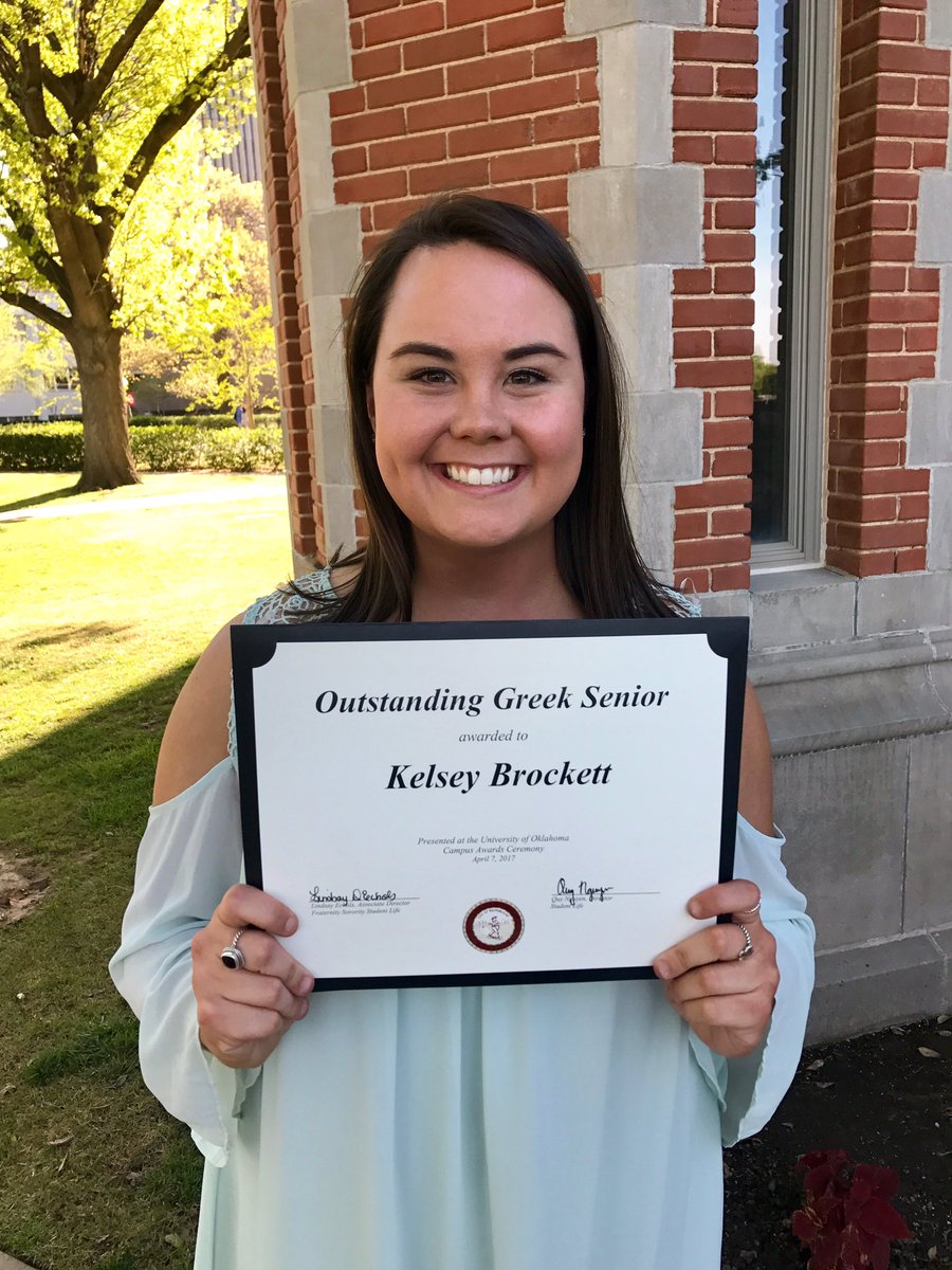 OU_AXO's tweet photo. Congratulations to @kelsey_brockett on being named Outstanding Greek Senior! There is no one more deserving!!! #ouaxo https://t.co/NY2bfrRYkS