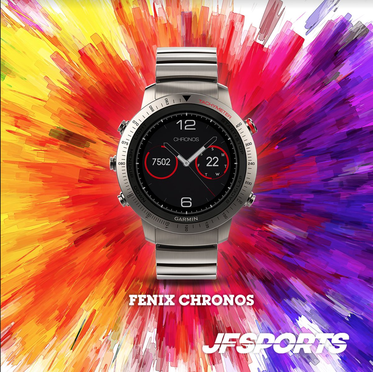 CarreraColor's tweet image. Vive con estilo llevando lo último en tecnología con el Fenix Chronos de @garmin 🔥 Disponible en Venezuela con @JFSportsVe