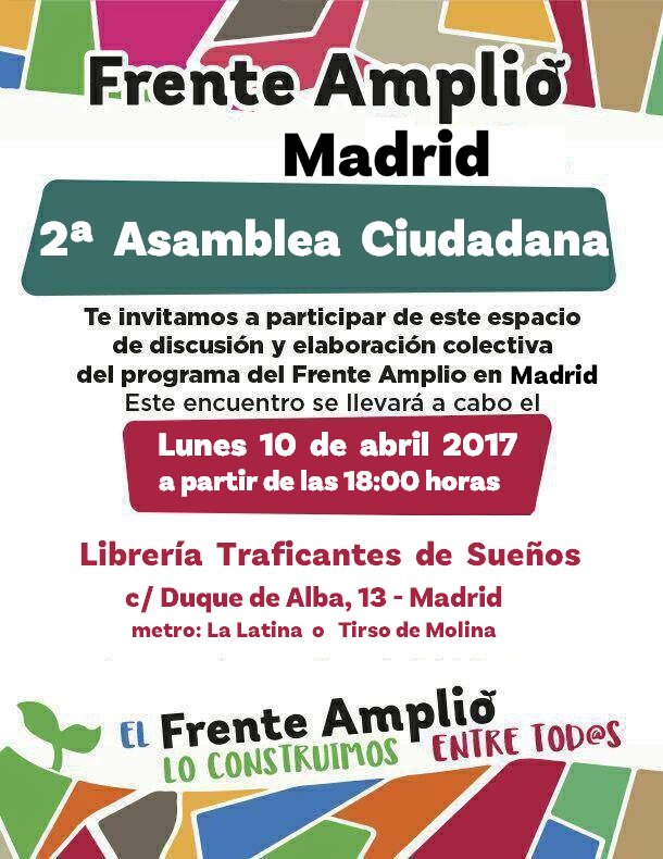 FA_Madrid_Chile's tweet photo. @elfrente_amplio construyendo #PrimeroElPrograma desde #Madrid #TerritorioInternacional #VotoEnElExterior @BeaSanchezYTu @MayolPresidente https://t.co/J0aN2p7kVH