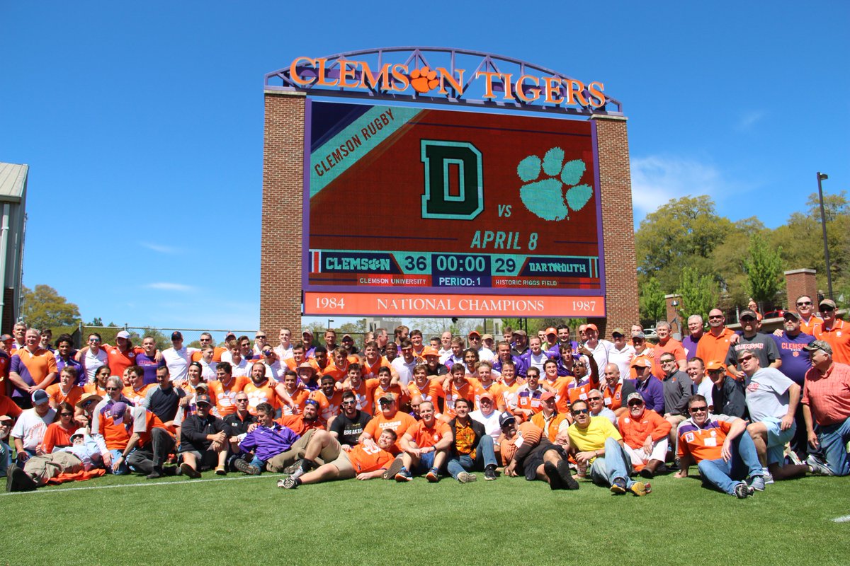 ClemsonRugby's tweet photo. What a game! Thanks to everyone that came out to Riggs Field to watch! #clemson #clemsonrugby https://t.co/NemA7PAJ3l