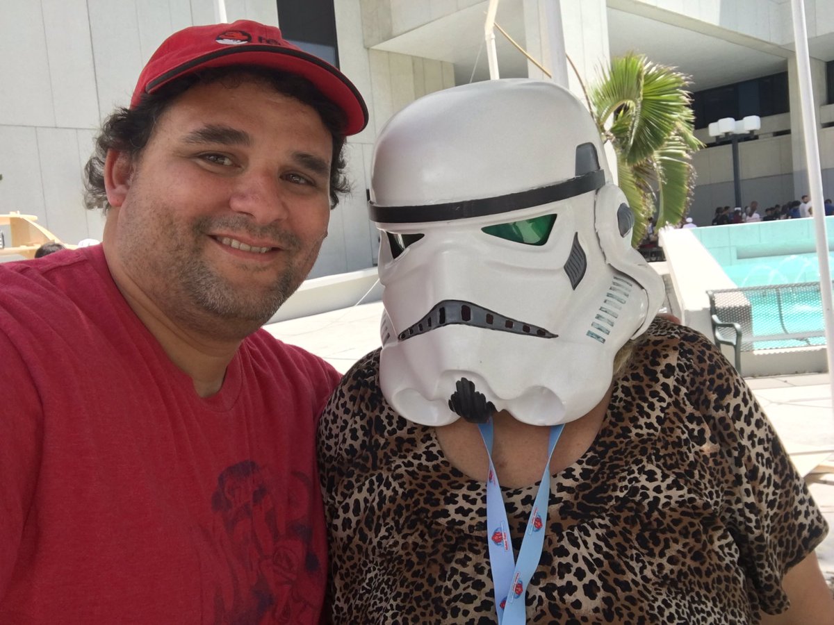mariocruz's tweet photo. Come visit me #Mariothemaker .@makerfairemiami for some retro games and take a selfie with a storm trooper. https://t.co/wHWVsFDpCa