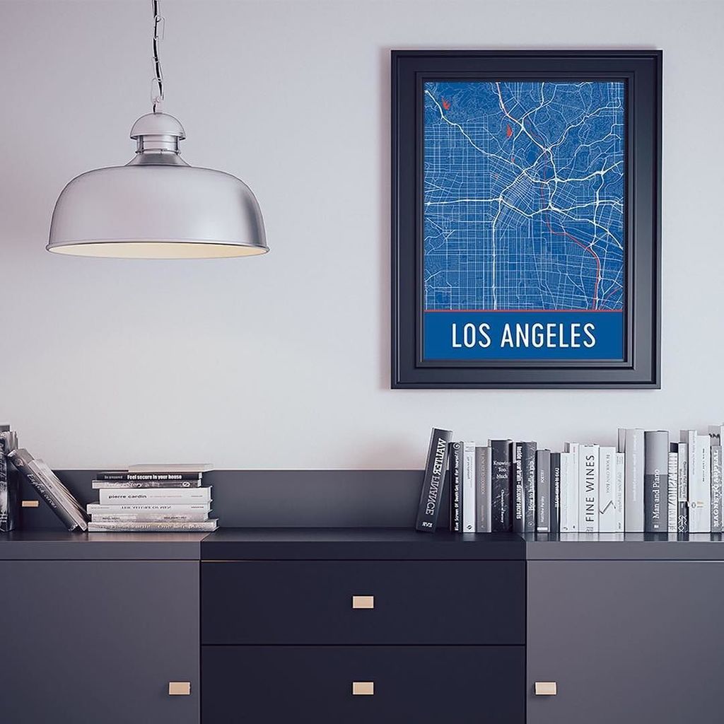 Los Angeles fans!  We have a print just for you.  We've got a map of downtown LA in blue, red, and white.  What do… ift.tt/2nrqAqB