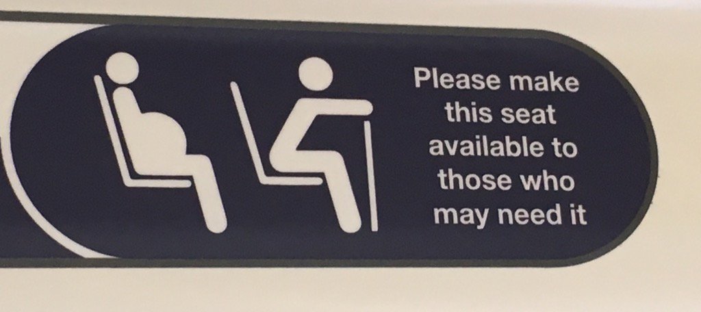 Priority seats for both the rotund and very eager. #tfl #equality