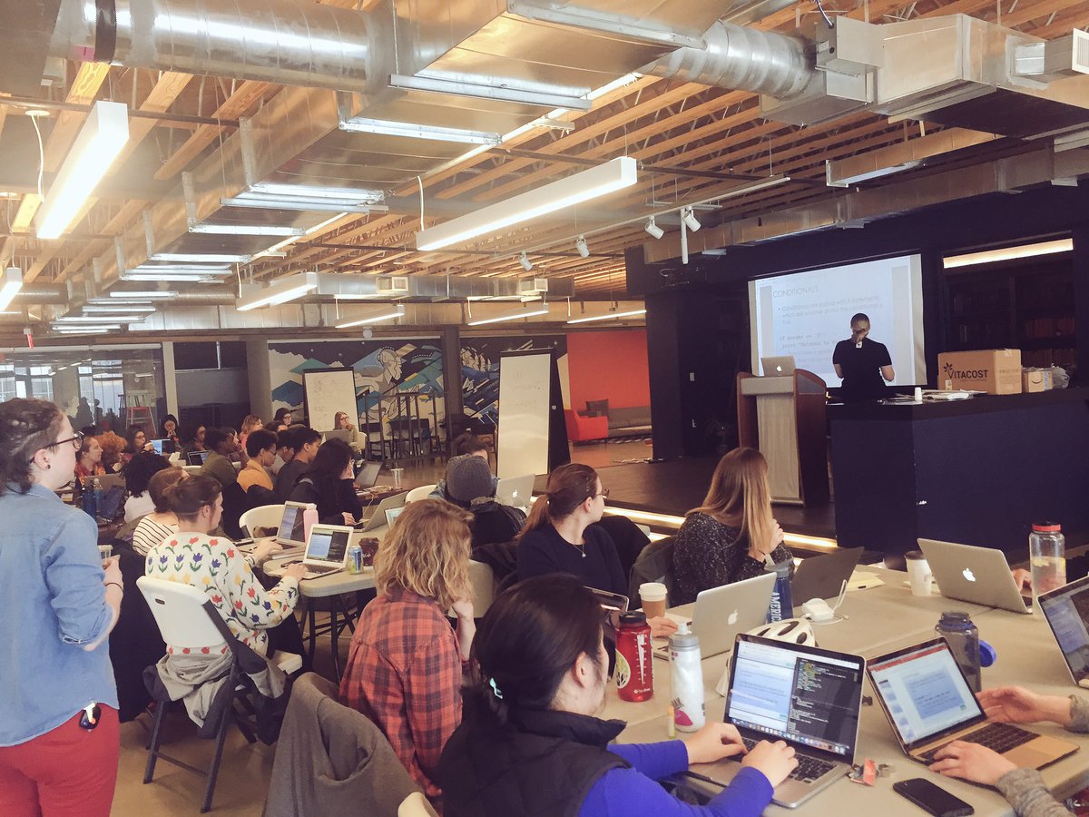 SoniaHinson's tweet photo. Having fun helping out @hearmecode lesson 1. #hearmecode #python https://t.co/6kBpON2h76