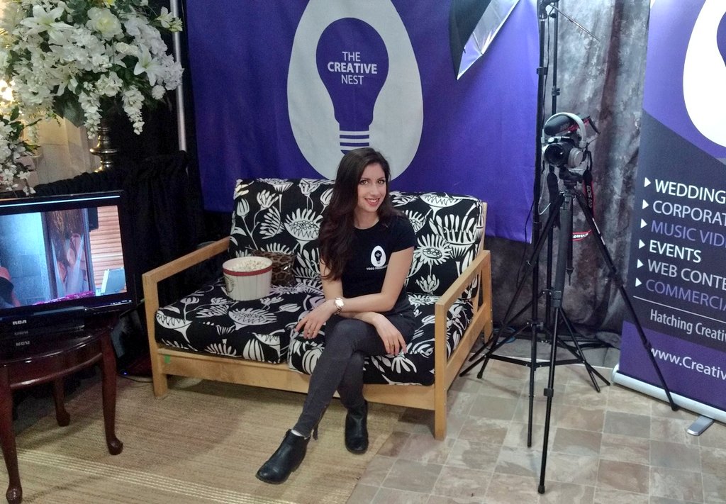 CreativeNestygk's tweet photo. Come get comfy at our booth and find out more about #wedding #videography :) @OttWeddingShow #ottawawedding #ottawa https://t.co/4SqGTOvc9p