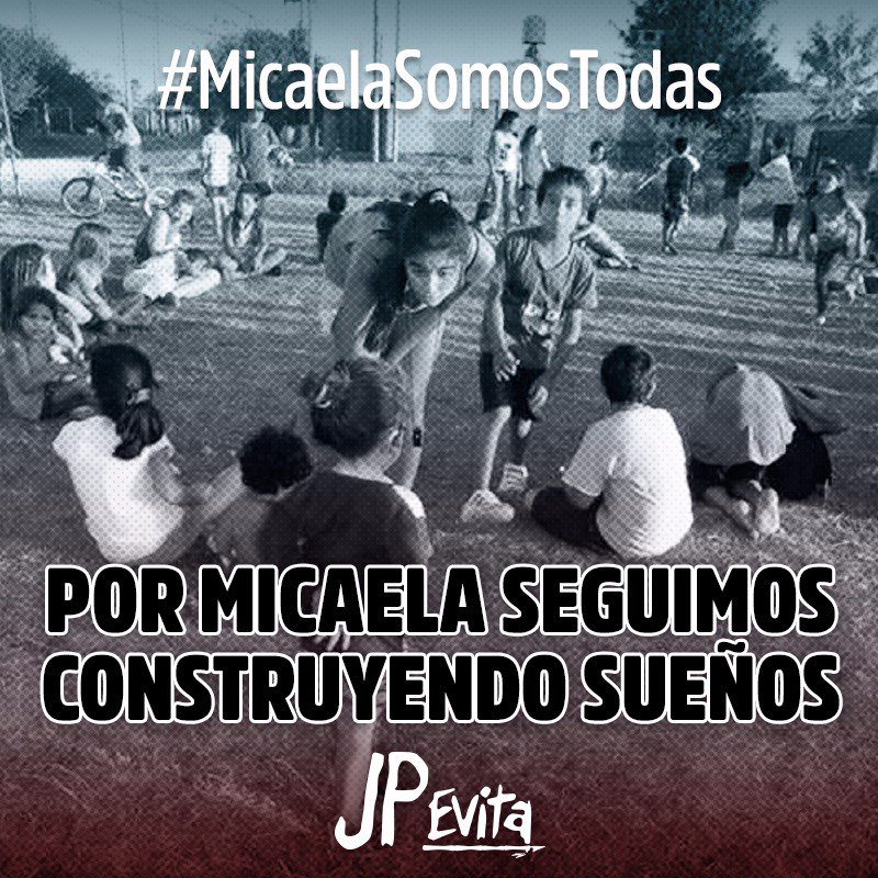 JPEvitaFederal's tweet photo. Esta noche en todas las plazas del pais tr recordamos movilizados y luchando #MicaelaSomosTodas #NiUnaMenos https://t.co/t7Dhp5srlf