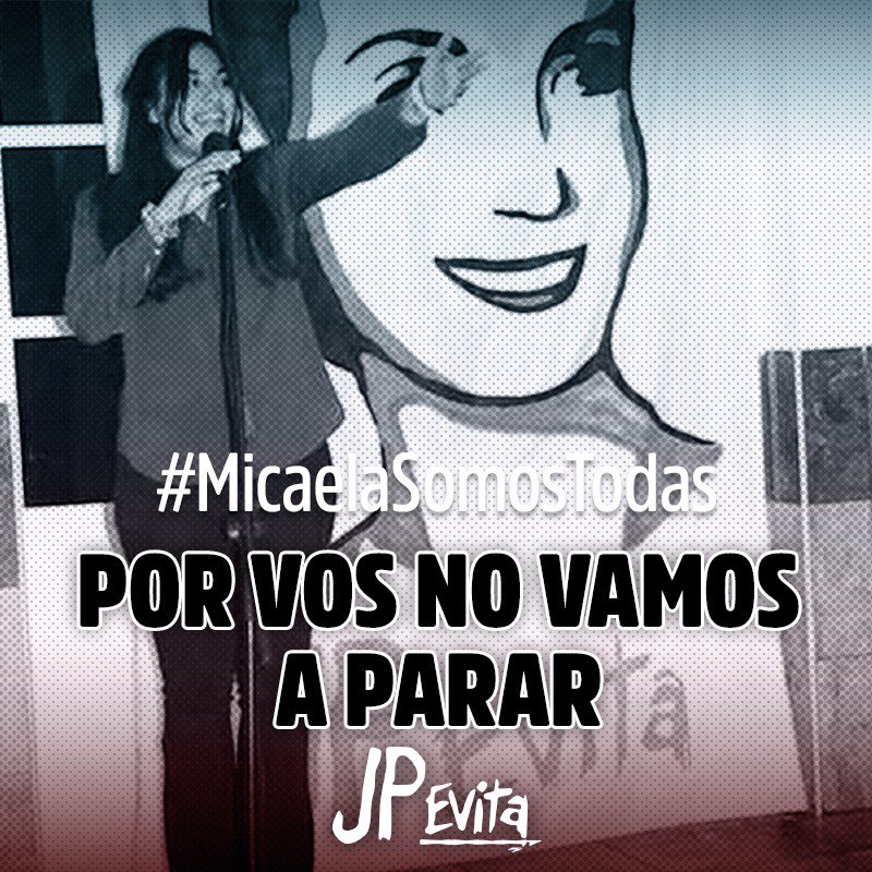 JPEvitaFederal's tweet photo. Esta noche en todas las plazas del pais tr recordamos movilizados y luchando #MicaelaSomosTodas #NiUnaMenos https://t.co/t7Dhp5srlf