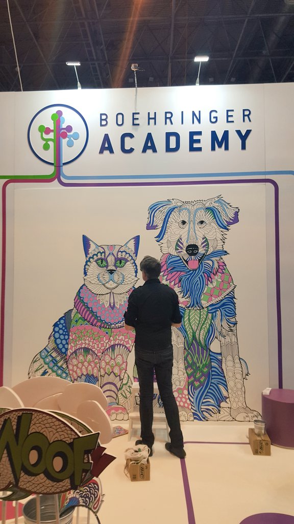 TucSue's tweet photo. Cat and dog related colouring in for adults @BSAVACONGRESS - can't think of anything better #cats #dogs #bsava #cpcg https://t.co/Duzm0CjLWe
