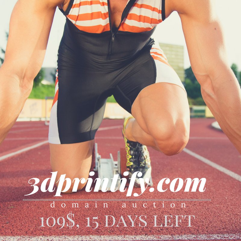 15 days to go dlvr.it/Nr8kDZ auction 109$ #3dprinting #domain