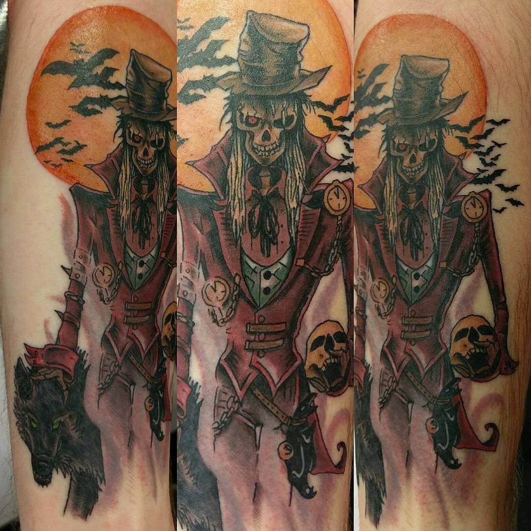 wolfpacktattoo's tweet photo. Bad ass piece by Jordan!  #Tattoo #Tattoos #LasVegas #LasVegasStrip #DowntownLasVegas #WolfpackTattoo #BestTattoos https://t.co/HkHxBwgV3y
