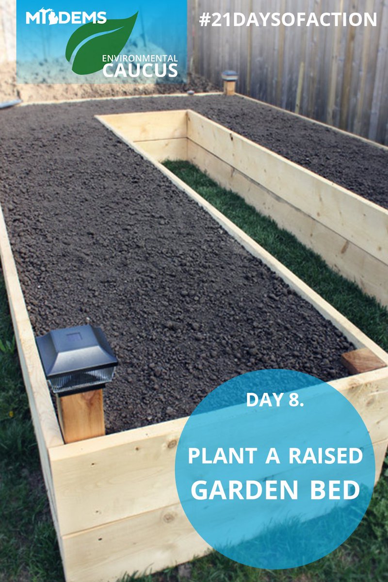 MDPGreen's tweet photo. It feel like Spring in Michigan! For Day 8 of our #21DaysofAction, start your own raised bed garden! https://t.co/UjfcWAgqxw #GardenMonth https://t.co/WnulQ5TnhY