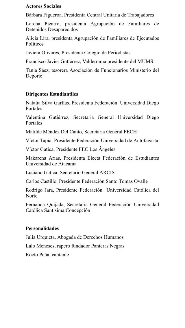 KarolCariola's tweet image. 11 Diputados/as, 4 Alcaldes, 21 concejales, 10 dirigentes estudiantiles firman carta a Donald Trump: ¡No más bombardeos al pueblo Sirio!