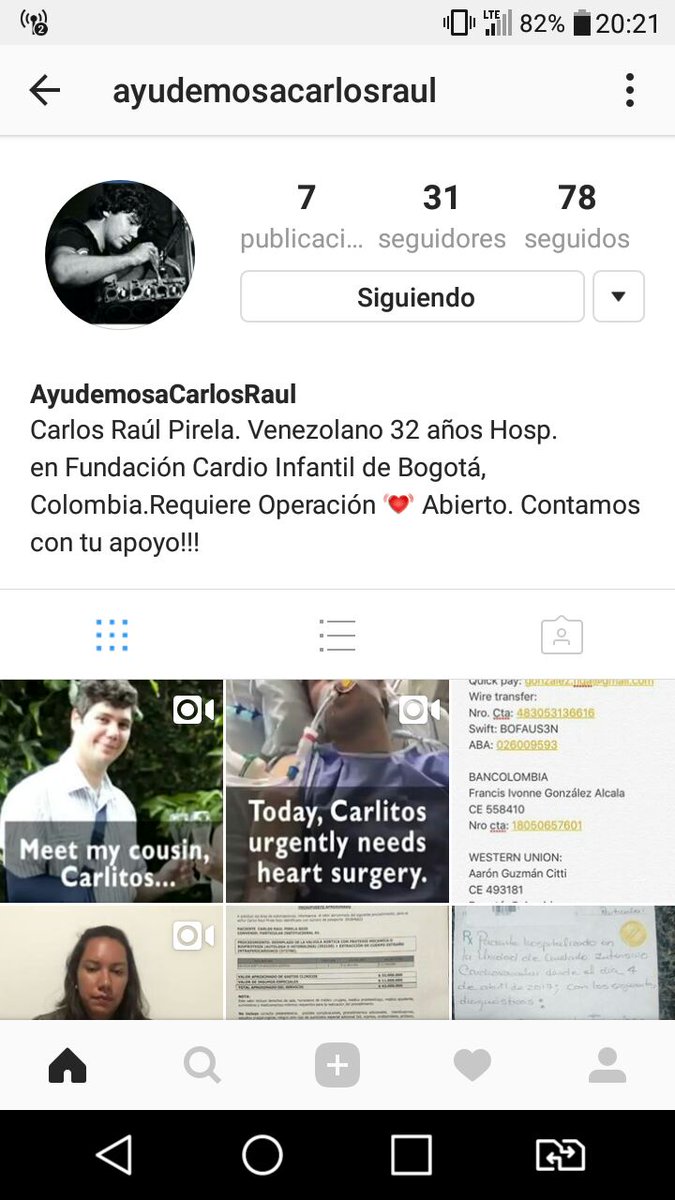 Ayudemos a Nuestro amigo Carlos Pirela, con el apoyo de todo se salvará, entre al link  bit.ly/2o8oXeg