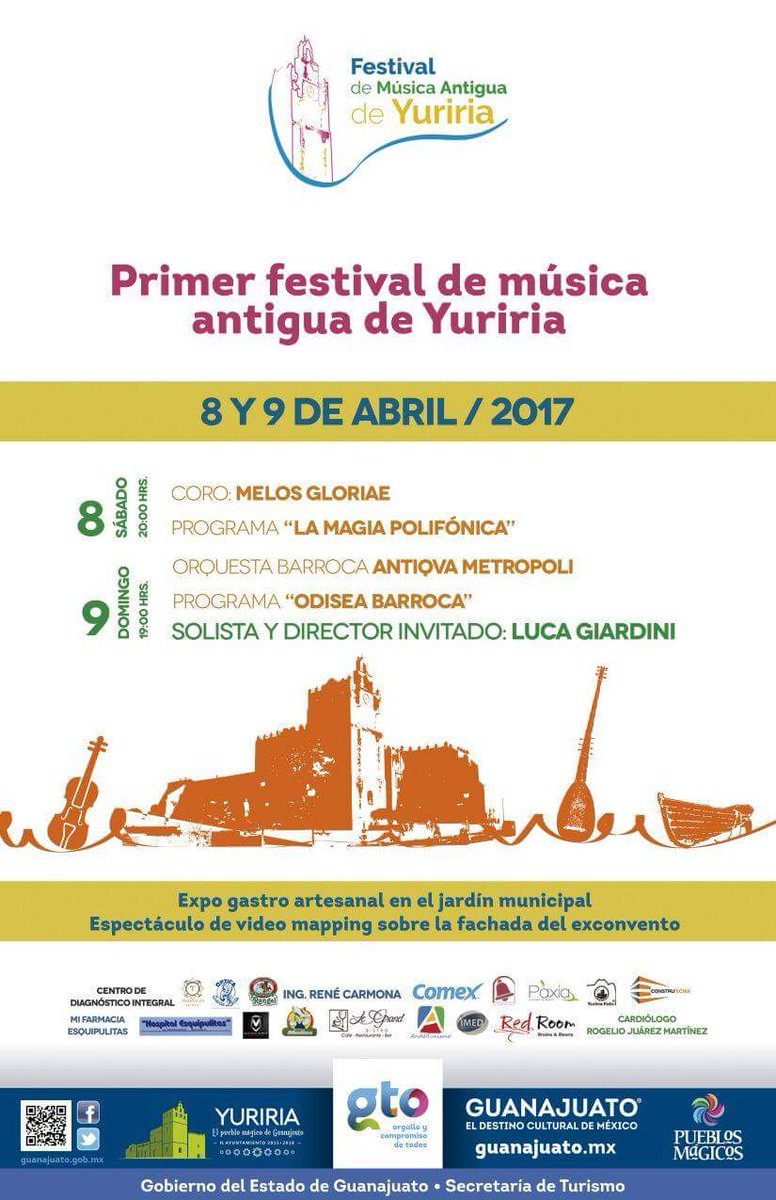 andaturismo's tweet photo. Todo listo para que vivas el primer #FestivaldeMusicaAntiguadeYuriria en #Yuriria #PuebloMágico @ferolivera09 https://t.co/cieiDoDkxP