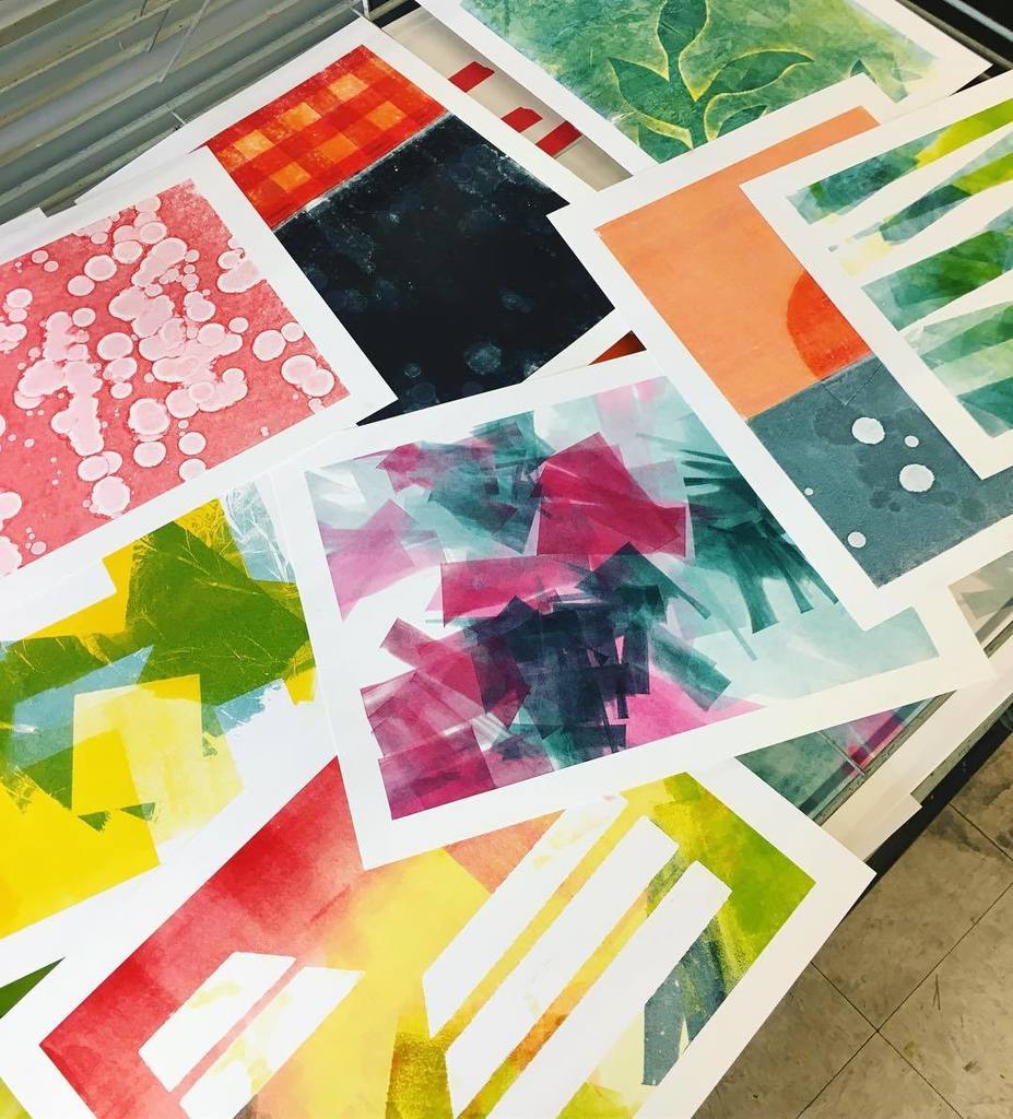 baltimoreprints's tweet photo. Some of the amazing monoprints from our Painterly Letterpress workshop today! #bpsworkshop #letterpress https://t.co/dfvoR3XpXT https://t.co/iiFat3Klk3