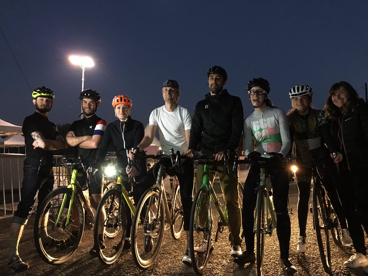 parisroubaix's tweet photo. They are about to #RideInHell: The Arenberg Trench by Night https://t.co/W24vZPDI5k