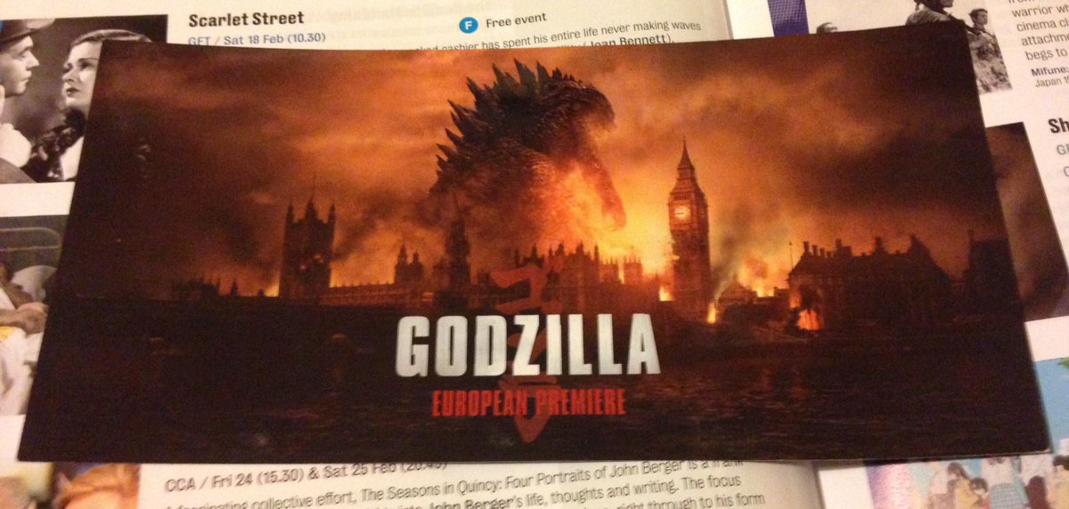 FilmFanStevie's tweet photo. Sunday 11th May 2014 and Friday 24th February 2017 are 2 special days for me. Being at the premiere of Godzilla and co-hosting Shin Godzilla https://t.co/0wEOmMqlK5