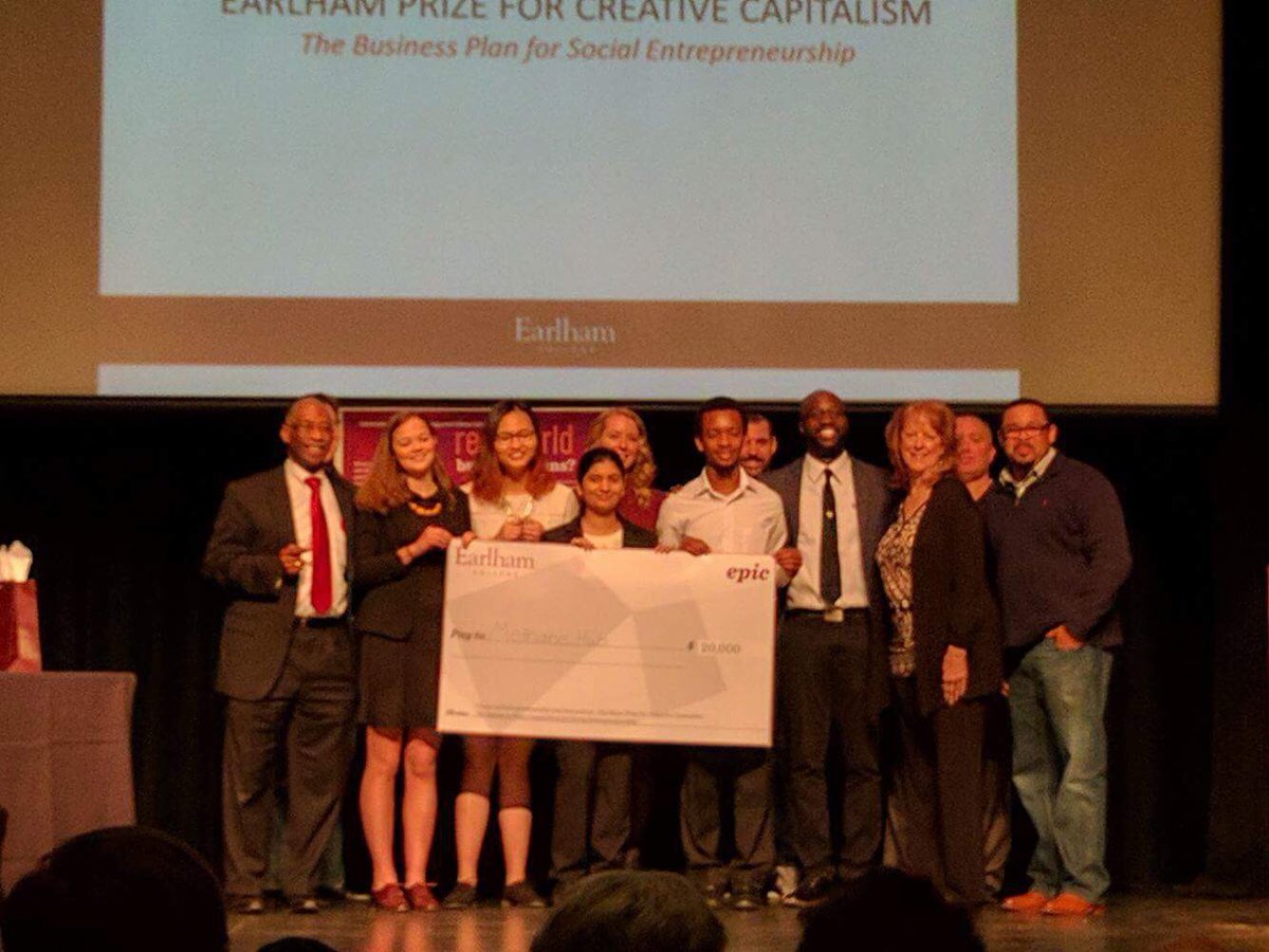 Congratulations to team Methane Hub for winning $20000 from the Earlham Prize for Creative Capitalism Competition!