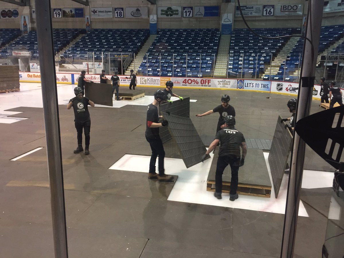 KrisAbbott21's tweet photo. .@EastlinkCtrPEI #ConversionCrew are knocking it out of the park here this afternoon. @EastlinkMattB with more tonight during the game! https://t.co/lsOxPX6thi