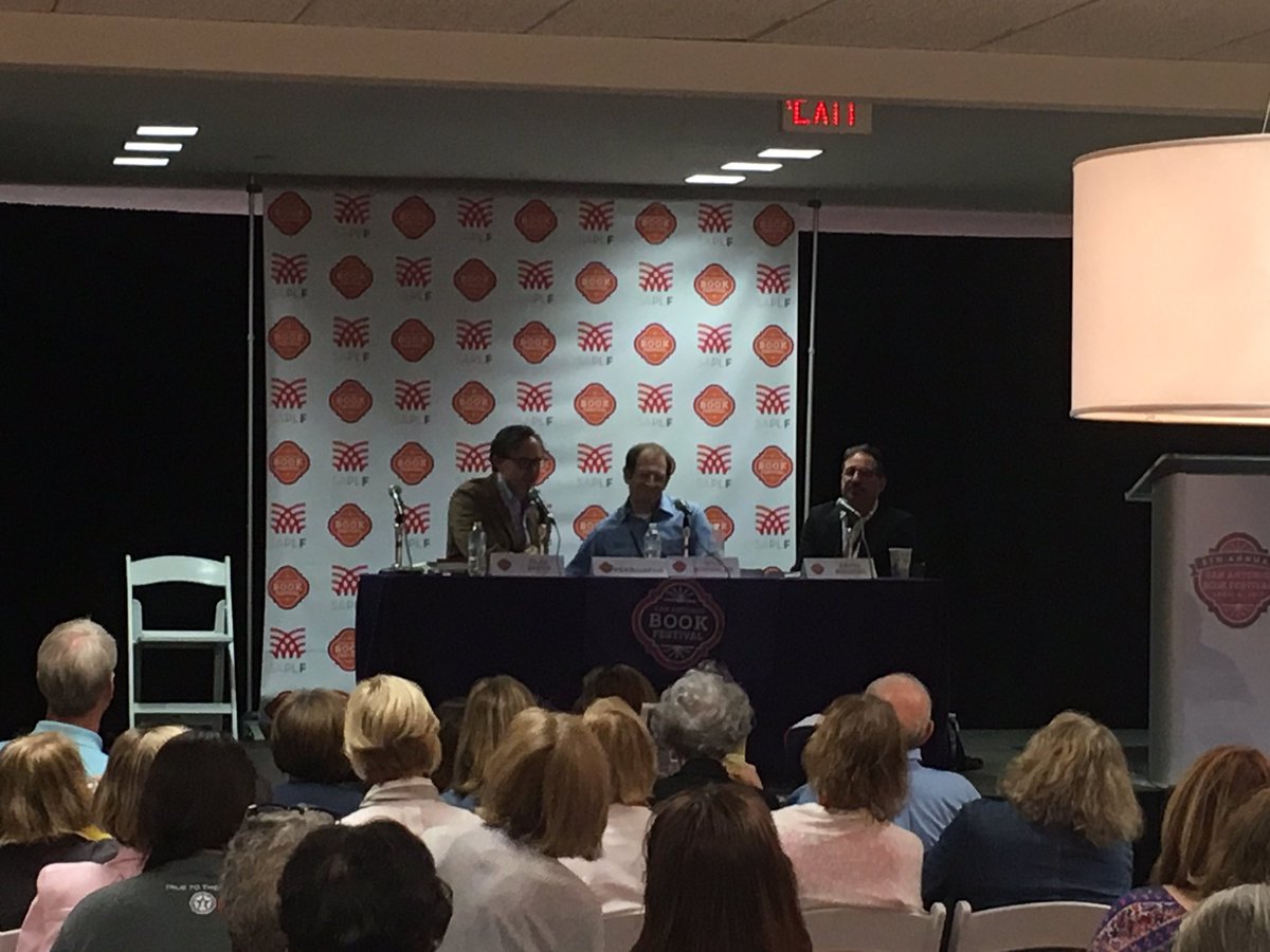 RebekahAManley's tweet photo. "Reading is radical listening" thank you @WillSch @mysapl #saplf w/Clay Smith Literary Director @San Antonio Book Fest #whatareyoureading https://t.co/OY5f9JwZNL
