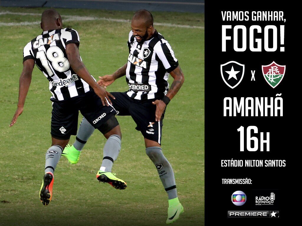 Botafogo's tweet photo. Sou...sou...Botafogo! Domingo tem decisão no Nilton Santos! Pra cima, Fogão! #VamosGanharFogo https://t.co/gyNuQqrKoJ