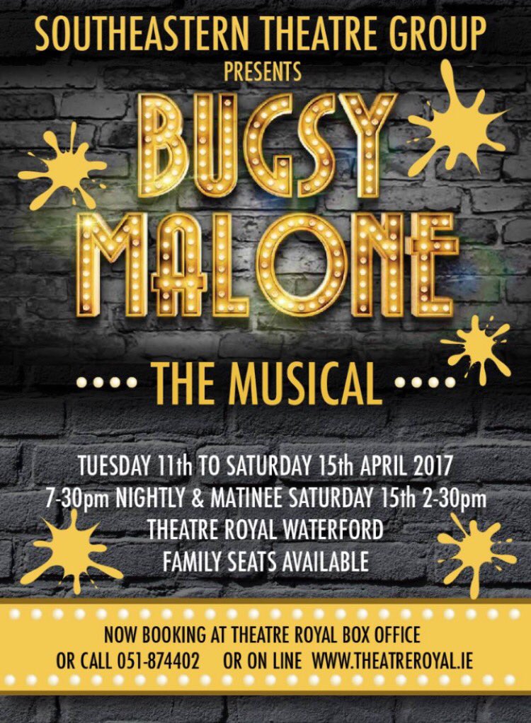 Get in tomorrow. Dress rehearsal Monday. Get those tickets folks!