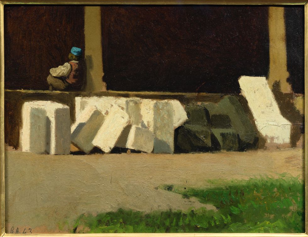 francesco1263's tweet photo. Giuseppe #Abbati Chiostro di Santa Croce in Firenze, 1861-62 #oliosucartone #arteitaliana #Macchiaioli #cultura #arte #artwit https://t.co/JSwzczG0Lc