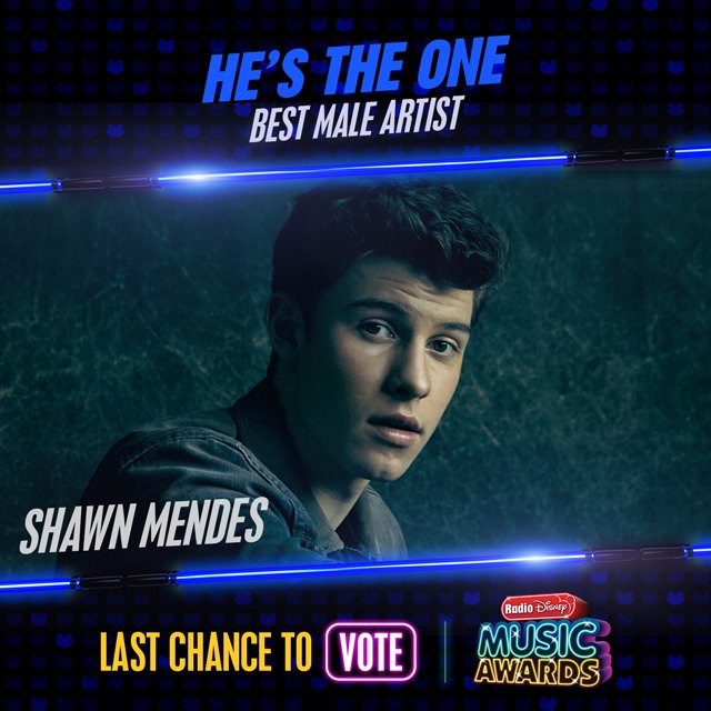 radiodisney's tweet photo. RT to vote for #ShawnMendes for #HesTheOne! @radiodisney #RDMA @ShawnMendes https://t.co/pZBKRwSXRT