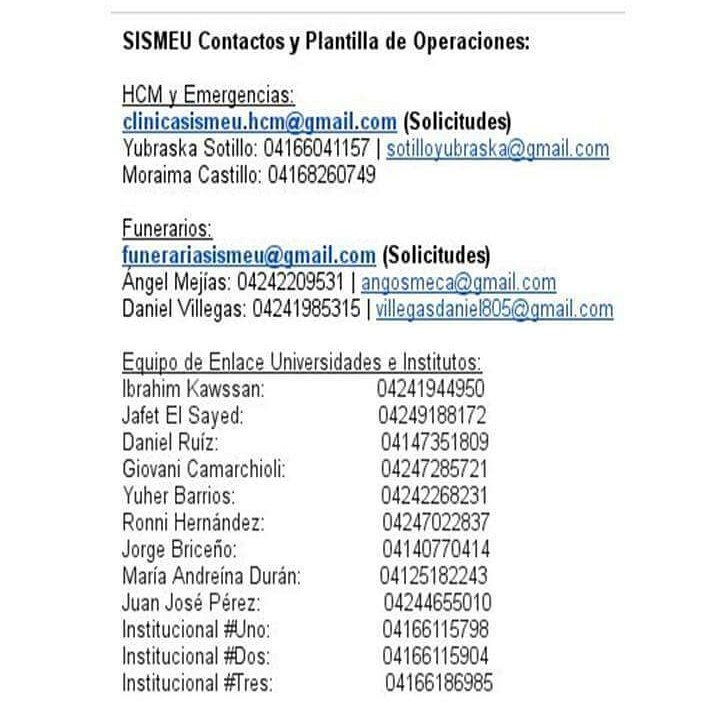 funsoucla's tweet photo. Estos son los números de contacto en caso de presentarse algún evento de salud o funerario #funsoucla https://t.co/Bq6betGZpA