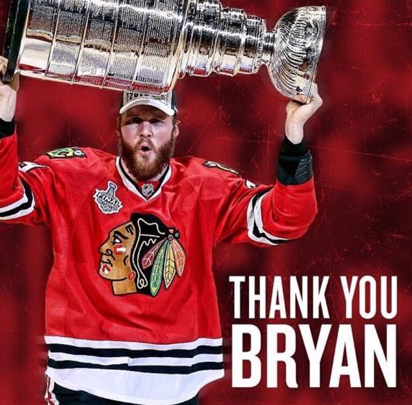 NHLBlackhawks's tweet photo. Congrats @bbicks29 on a great career! A wonderful champion – an even better person. #AlwaysABlackhawk #BickellBrave https://t.co/qzSKlWJImk