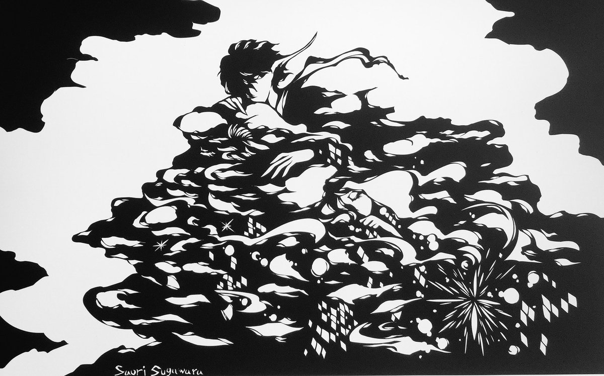 Saori Pa Twitter オリジナルキャラクターや神話をモチーフに切り絵と筆絵作品にて活動してます またアートイベントではその場での切り絵似顔絵 墨絵似顔絵をやってます 4月なのでフォロワーさんに自己紹介しようぜ