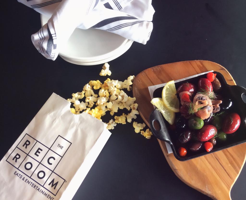 TheRecRoomCa's tweet photo. You can have it all! A salty snack and a savory order of wood-fired olives from #THREE10. Sounds perfect, right? https://t.co/aqekmtNbpX https://t.co/thGPs12URA