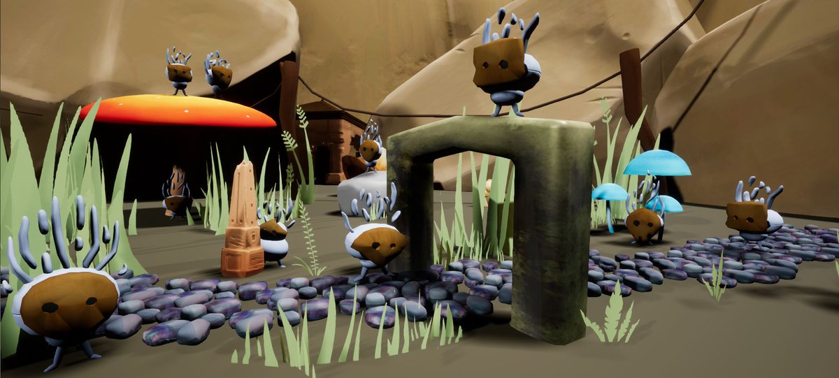 TeamPolish's tweet photo. Look at these little guys! Maybe we should build them little villages or something. #gamedev #indiedev #screenshotsaturday https://t.co/o3liIFtLcv