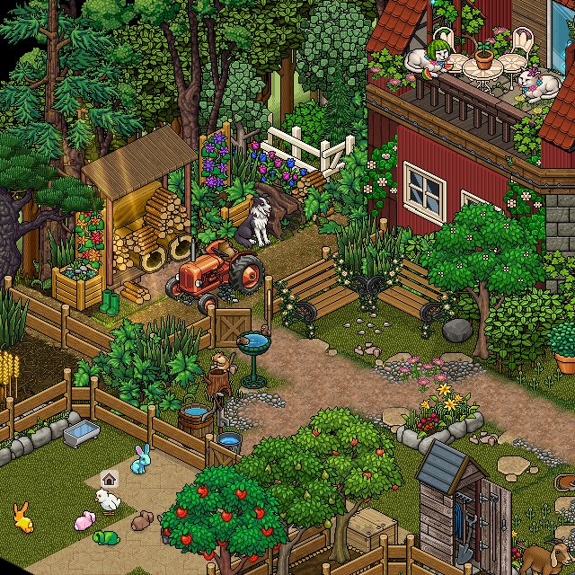 Habbo's tweet photo. Dutch Habbo @Duidelyk made this farm and we 💘 it! 💚🇳🇱💚
Full sized image: https://t.co/XDGctf8Mjf https://t.co/UcQGE9pLeR