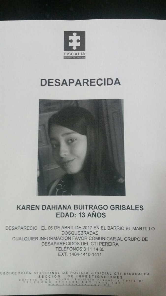 animesa's tweet photo. Buscan a esta niña a Dosquebradas. https://t.co/roUUngIWQy