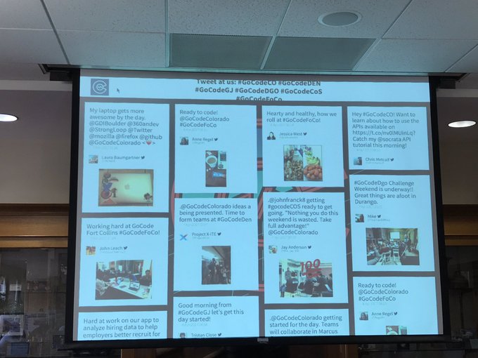 Thanks for listening to @happycamper and @andypiper in their API workshop #GoCodeColorado - don't forget<a class="tags" target="_blank" title="On Twitter" href="/?out=eyJ0eXAiOiJKV1QiLCJhbGciOiJIUzUxMiJ9.eyJpYXQiOjE3MTkwNjcyNzUsImlzcyI6InR3cG9ybnN0YXJzLmNvbSIsIm5iZiI6MTcxOTA2NzI3NSwiZXhwIjoxNzUwNjAzMjc1LCJyZWRpcmVjdF91cmwiOiJodHRwczovL3R3aXR0ZXIuY29tL2hhcHB5Y2FtcGVyIn0.5OGPYR64IV_WAf5T14LqqM7KbRg3dWn4Eaps4bME9JVJhcyqeIR7BAA64E5atK_tz3SWoEUxOg7fUdePcNdwyQ">@happycamper</a><a class="tags" target="_blank" title="On Twitter" href="/?out=eyJ0eXAiOiJKV1QiLCJhbGciOiJIUzUxMiJ9.eyJpYXQiOjE3MTkwNjcyNzUsImlzcyI6InR3cG9ybnN0YXJzLmNvbSIsIm5iZiI6MTcxOTA2NzI3NSwiZXhwIjoxNzUwNjAzMjc1LCJyZWRpcmVjdF91cmwiOiJodHRwczovL3R3aXR0ZXIuY29tL2FuZHlwaXBlciJ9.JEYlbOc3lNNRHx9-RB-ecNWAEWonv9S4Uk34nVRcp8m3uDFVmK2TwHg35_3wSwxBVldnwF9sKieoDHN6M7yNNQ">@andypiper</a><a href="/tag/gocodecolorado"class="tags"><span>#gocodecolorado</span></a>