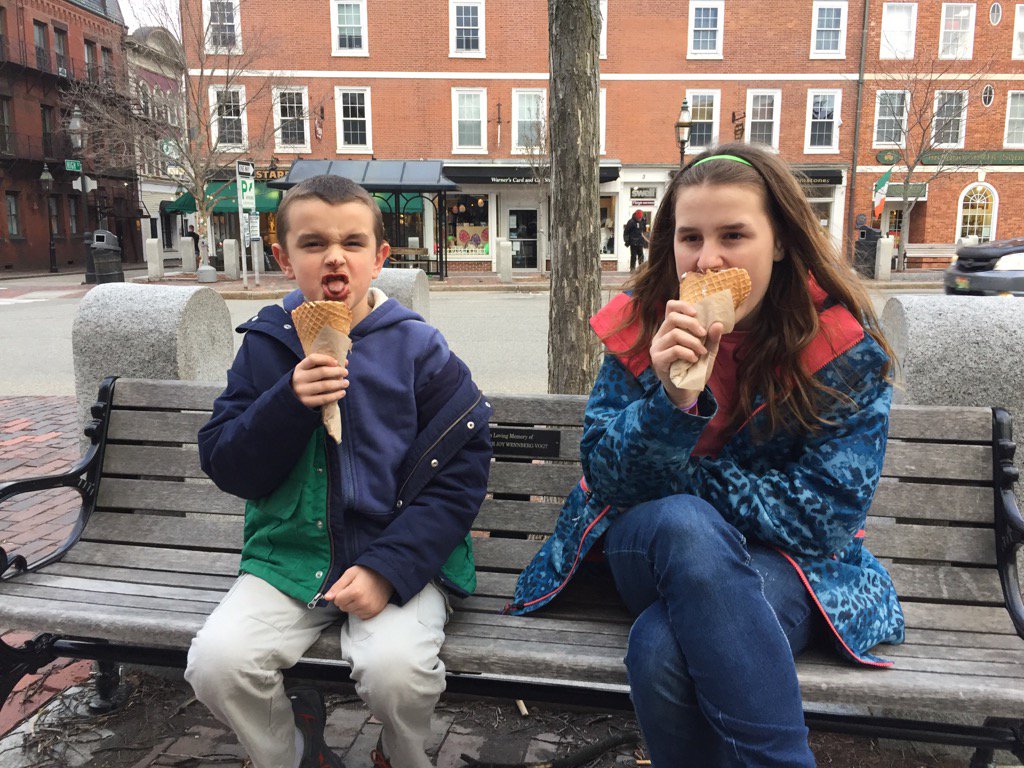 MChartier8's tweet photo. Little bother #firsticecreamoftheseason https://t.co/mHv0yXjtIa