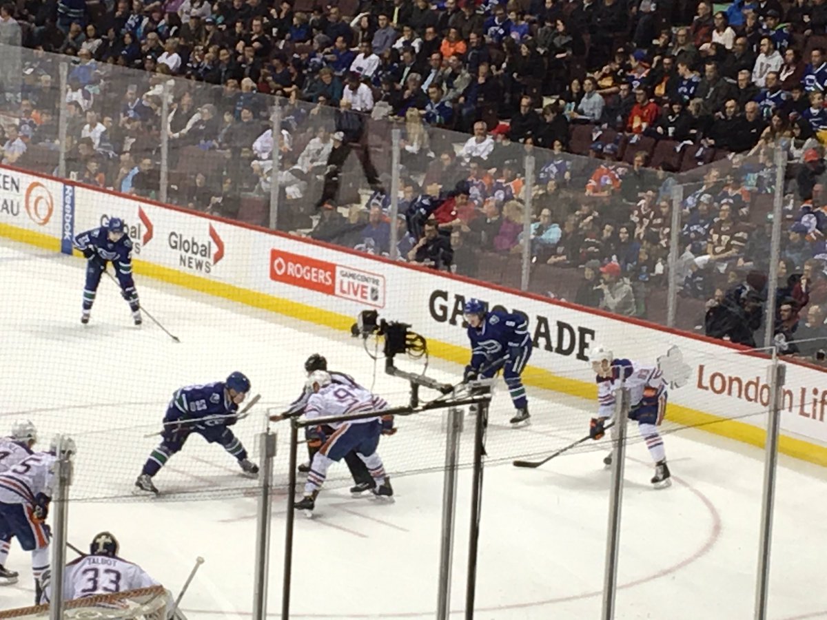 At my first <a href="/Canucks/">Vancouver Canucks</a> game watching <a href="/BBoeser16/">Brock Boeser</a> with @lego_my_eggo7. Great atmosphere and fans! #Canucks
