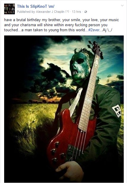 AjMaggotChaplin's tweet photo. because it couldn't all fit on Twitter...#2ever @slipknot @CoreyTaylorRock @sidthe3rd @joeyjordison https://t.co/dAGToW8G7q