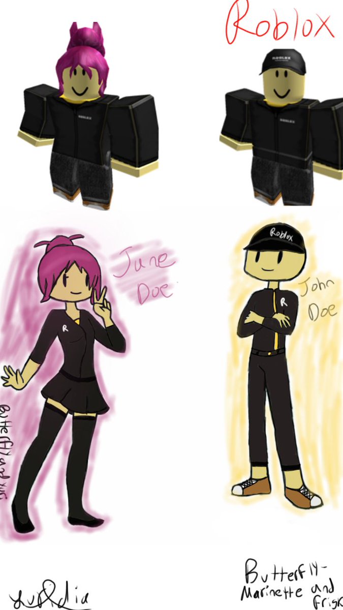 Yuri On Twitter I Made A Drawing Of John Doe And Jane Doe - history of roblox john doe and jane doe