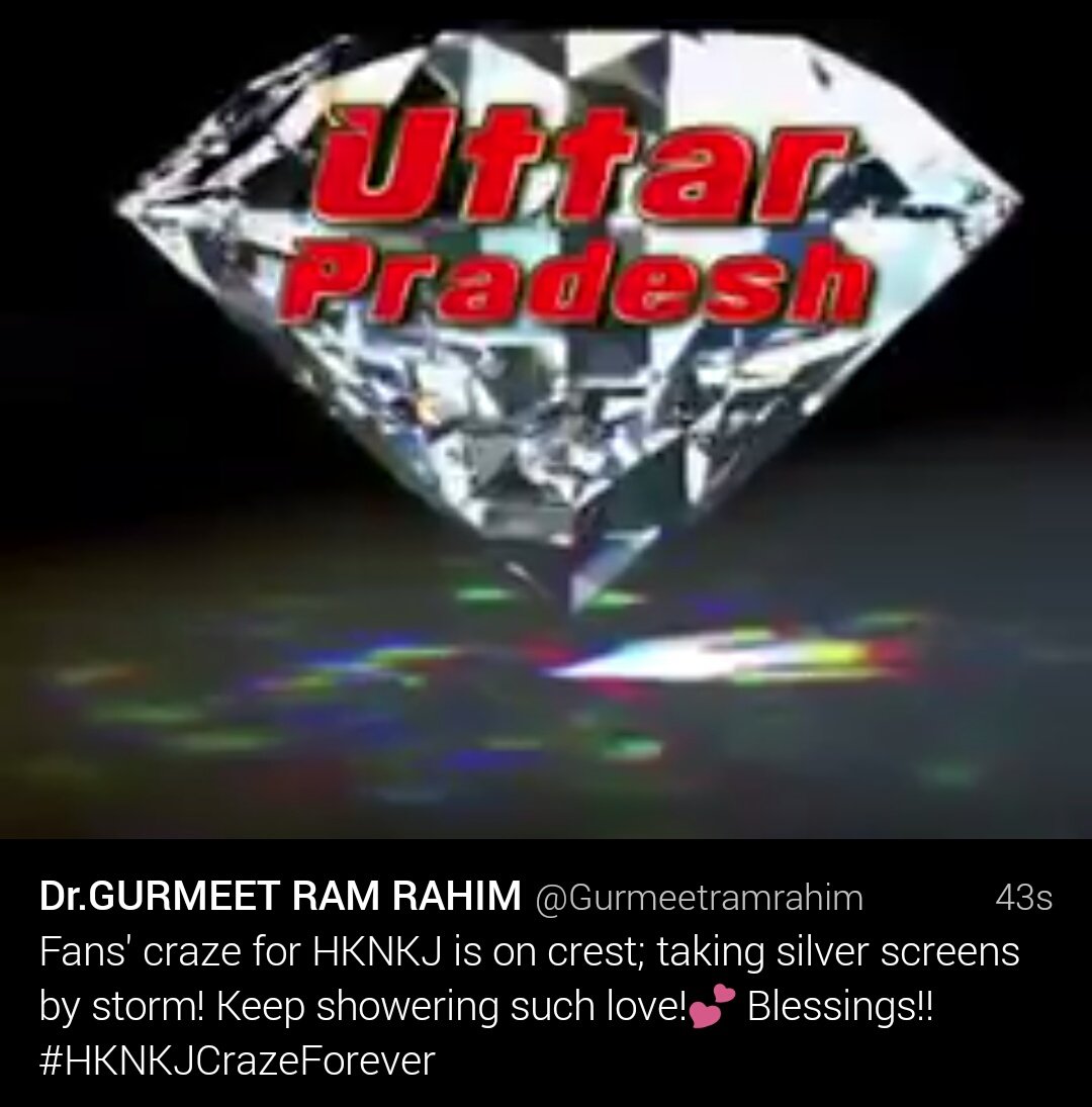 insansumit's tweet photo. @Gurmeetramrahim Kya baat h... 
Utter Pradesh... 
Fabulous... https://t.co/PDuhyM2zpR