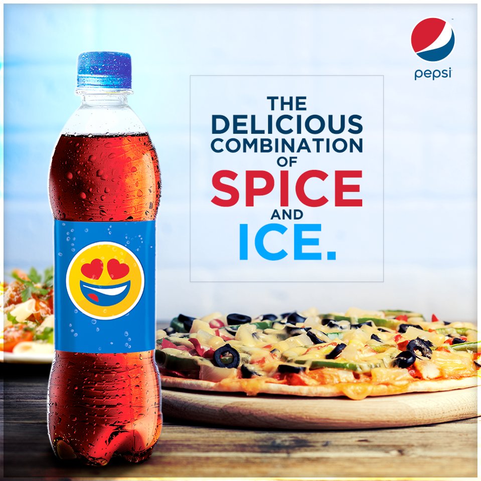 Pepsi_SL's tweet photo. Spicy barbeque Pizza or tempting Italian pasta. Your favourite Pepsi goes with every dish in the world! https://t.co/S37LMozN5Q