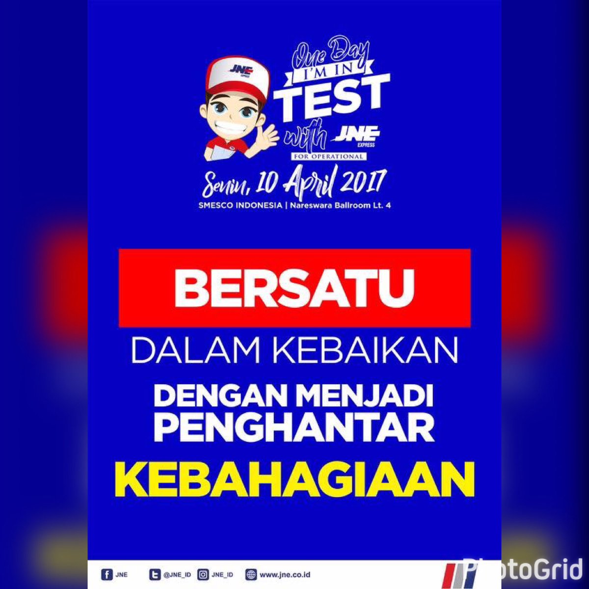 amandasya's tweet photo. Save the date
Share the opportunity
Take the challenge
And be a part of KSATRIA JNE!!
#JNEODST

*feel free to repost* https://t.co/VMmaer7Cg4